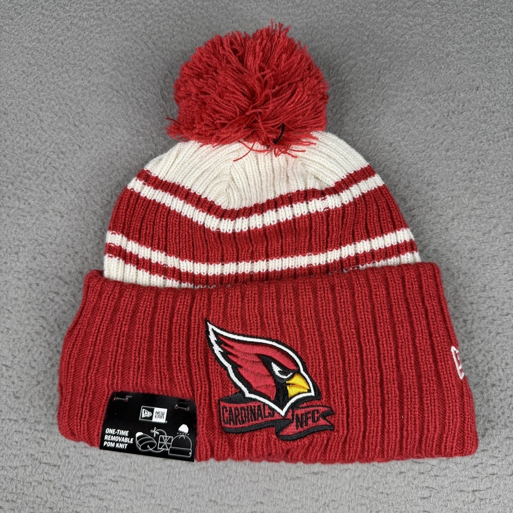 Arizona Cardinals Hat Beanie Knit Pom Mens One Size Red NFL Football New Era